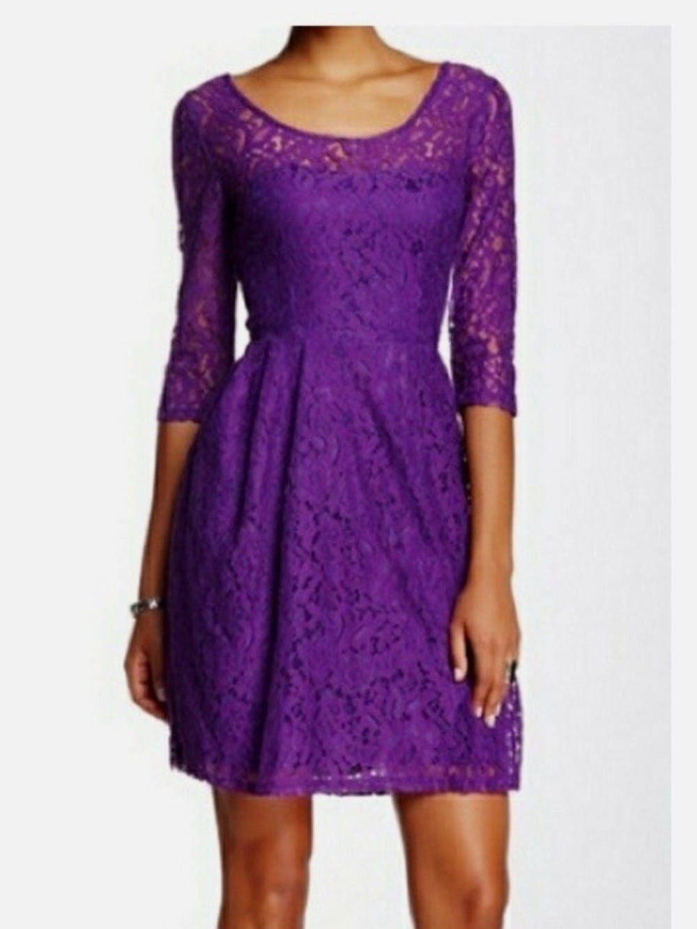 Betsey Johnson Purple Lace Fit & Flare Dress for Girls